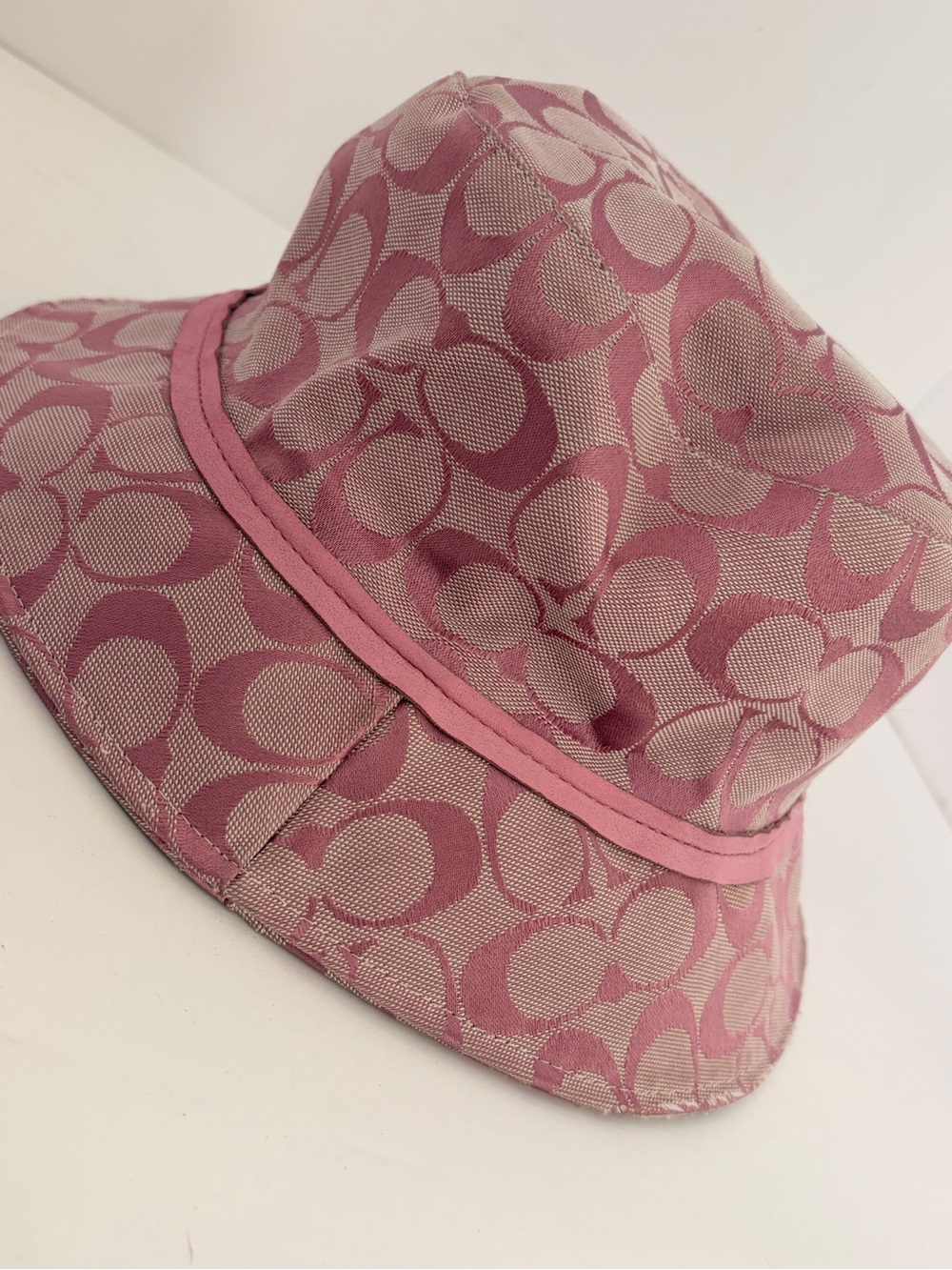 Coach Pink Signature Jacobson Bucket Hat